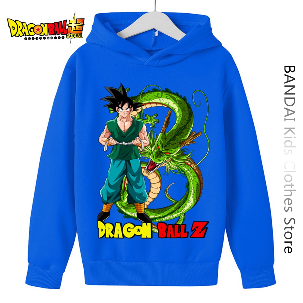 Áo hoodie Tay Dài In Hình goku dragon ball Thời Trang Xuân Thu 2023 Cho Bé Trai 2-12 Tuổi
