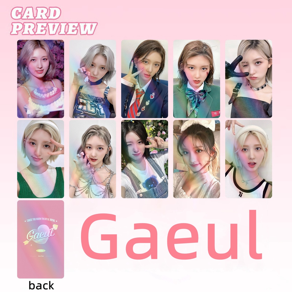 Set 10 Tấm Ảnh laser Hình Ba Chiều yeji mingyu gaeul jungwon rose Jisoo jungkook wonyoung the8 lomo Card Nhóm blackpink en-hypen seventeen Hai Lần