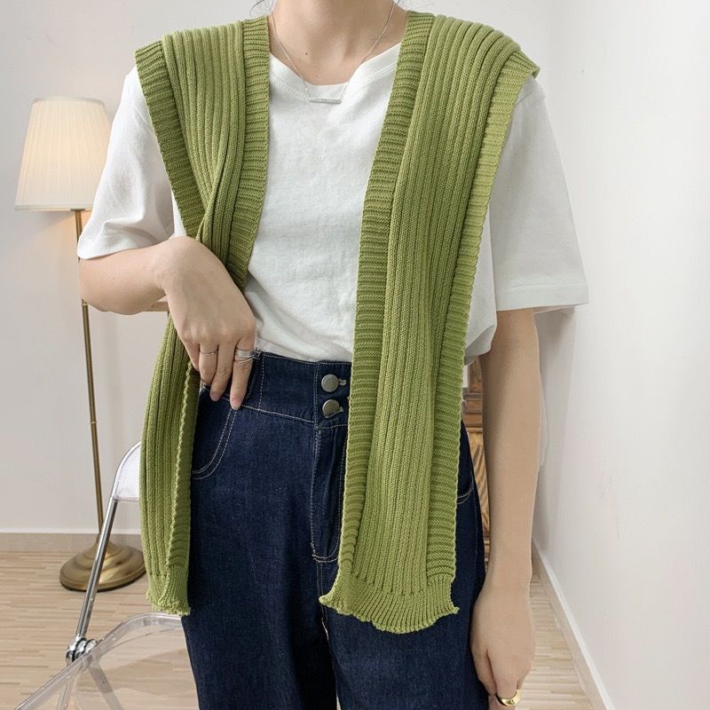 Khăn Choàng Cổ Bằng Len Dệt Kim Thắt Nút Thời Trang Xuân Thu Cho Nữ