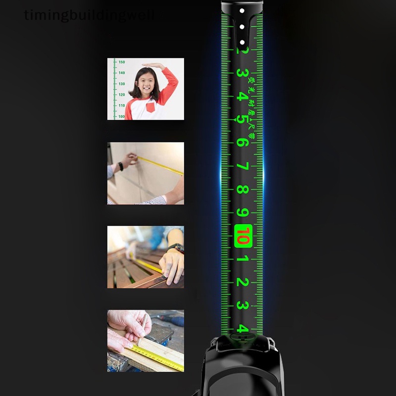 Twvn Thước Dây Bằng Thép Đo Tự Động Dạ Quang 5-10m