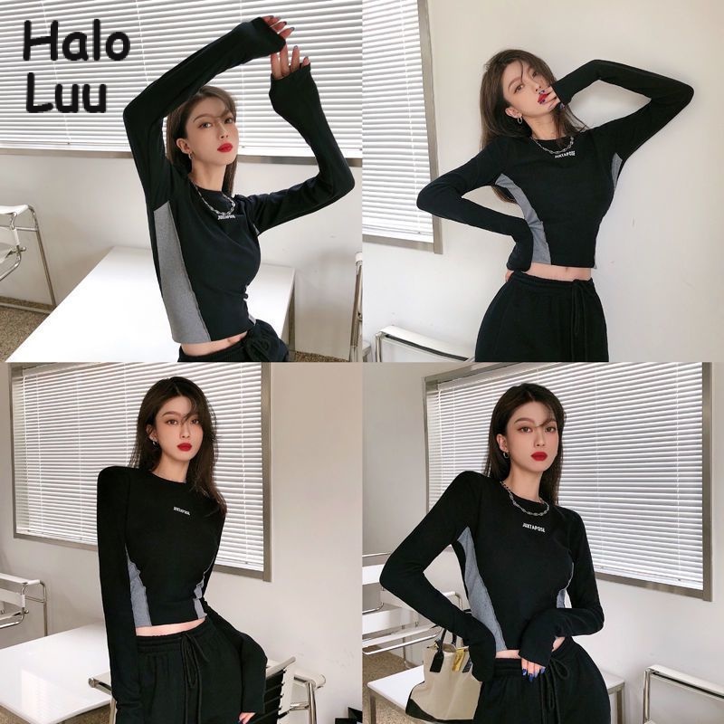 Halo  Luu áo phông áo thun nữ croptop baby tee Thời trang hàn quốc A99JA7Q 37Z230912