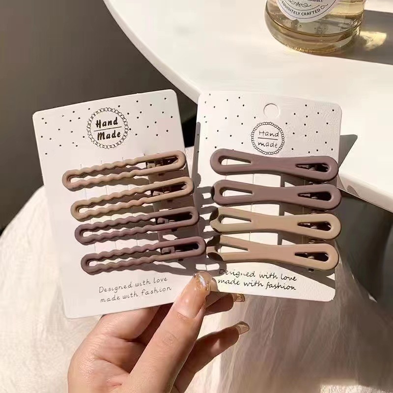 Kẹp Tóc Nhỏ Màu Cà Phê Sữa Dễ Thương