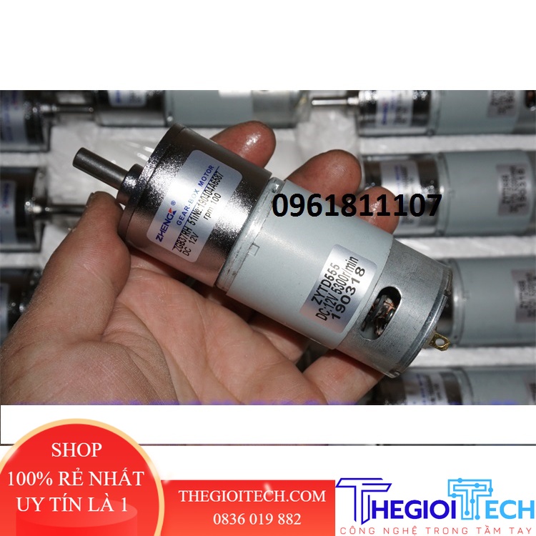 [Nhông kim loại] Motor giảm tốc 12V 100 vòng, động cơ giảm tốc 24v 26 vòng, motor 12v giảm tốc trục 6mm - 12v 100 vòng