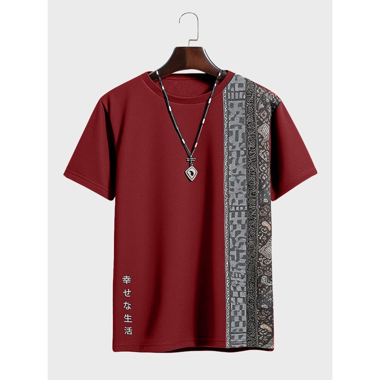 Áo Thun Ngắn Tay In Hình Phong Cách vintage Nhật Bản Thời Trang Dành Cho Nam