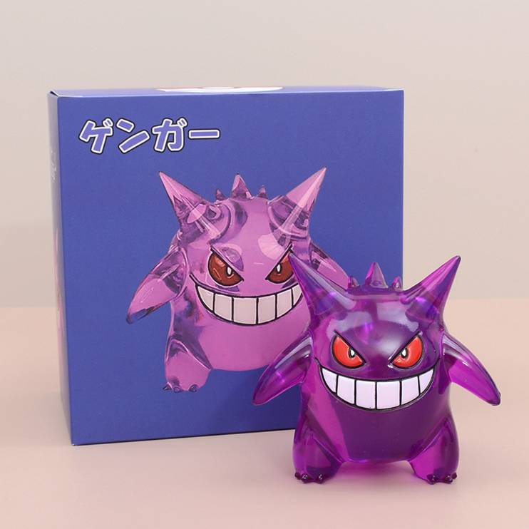 Mô Hình Nhân Vật gengar Trong Suốt Màu Tím / Đen Trong pokemon Độc Đáo Trang Trí Nhà Cửa