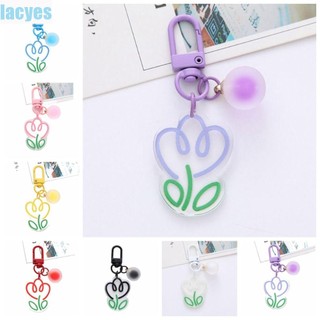 Lacyes Móc Khóa Bằng acrylic Hình Hoa Tulip Nhiều Màu Phong Cách Hàn Quốc Trang Trí Túi Xách / Điện Thoại Di Động