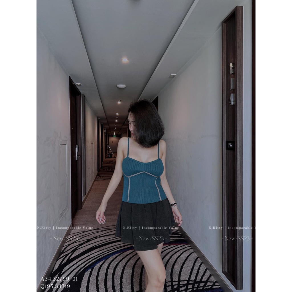 Áo len 2 dây mon.tegi viền ngực