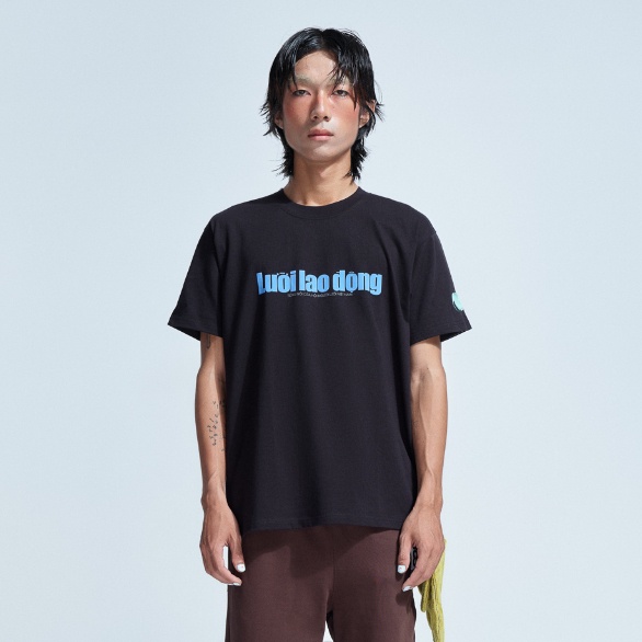 Áo Thun Unisex BOO Dáng Regular  GRAPHIC LINE LƯỜI LAO ĐỘNG