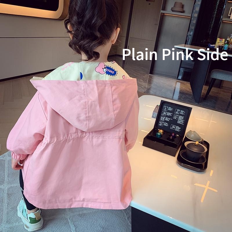 Áo Hoodie Hai Mặt In Họa Tiết Hoạt Hình Thời Trang Xuân Thu Cho Bé Gái 2-9 Tuổi