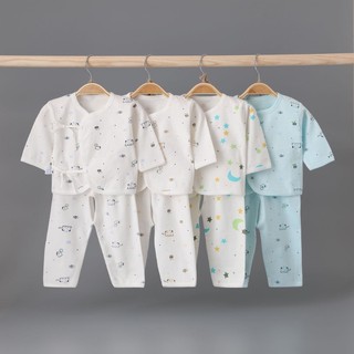 Bộ quần áo sơ sinh dài tay vải cotton mềm mại set quần áo dài tay cho bé trai bé gái sơ sinh 0-12 tháng