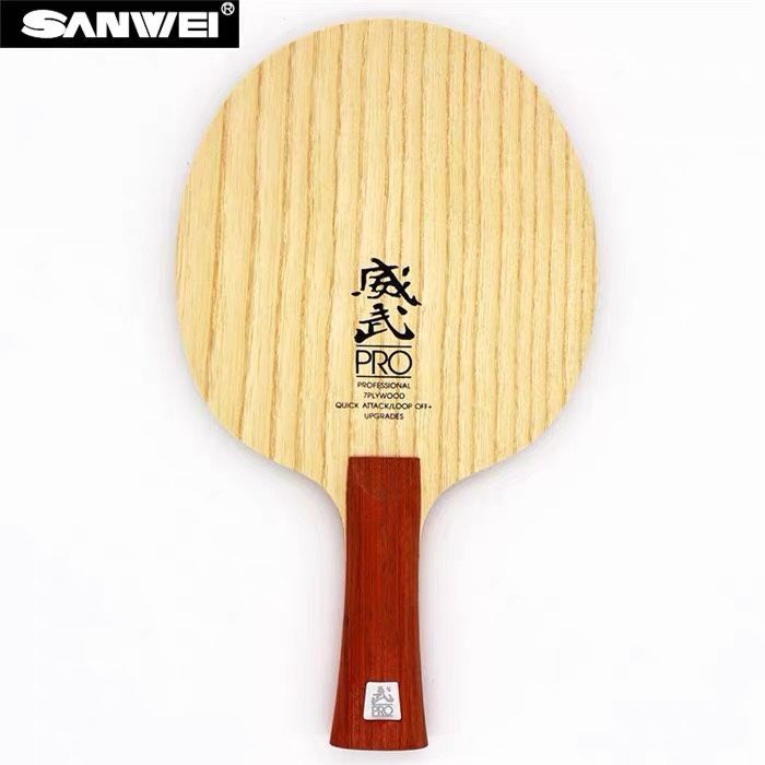 Sanwei Bộ Vợt Đánh Bóng Bàn 7 Lớp Gỗ Ép Nhanh Chóng v5 pro + Vòng Đệm