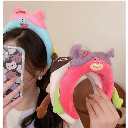 Băng Đô Cài Tóc Hình Biểu Tượng Cảm Xúc Xúc Xích Xốp Vui Nhộn Cho Nữ