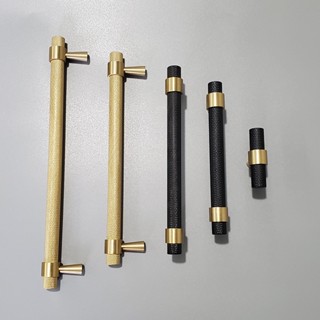 Tay Nắm Ngăn Kéo Tủ Bằng Đồng Thau Màu Vàng Đen Phong Cách Tối Giản Hiện Đại