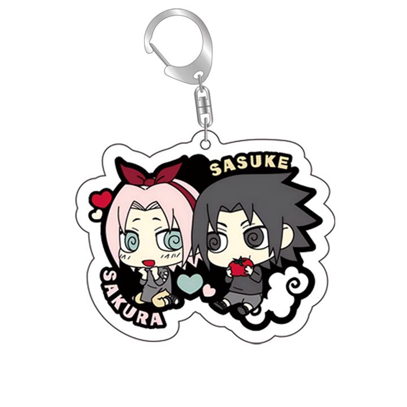 Hq Móc Khóa acrylic Hai Mặt Trong Suốt Họa Tiết Hoạt Hình anime naruto