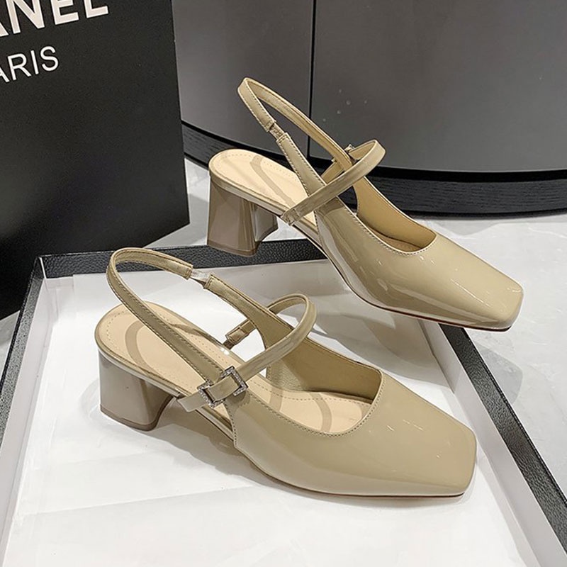 Giày Sandal Cao Gót Đế Dày Chống Trượt Thoải Mái Thời Trang Hàn Quốc