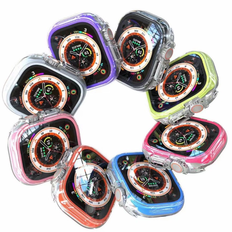 Cnagain Ốp Bảo Vệ Bằng Silicon Mềm Chống Rơi Cho apple watch ultra se series 9 / 8 / 7 / 6 / 5 / 4 49mm 45mm 41mm 44mm