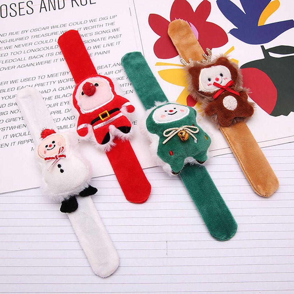 Mmluck Vòng Đeo Tay Nhồi Bông Hình Ông Già Noel Tuần Lộc Vòng Tròn Đa Năng Quà Tặng Giáng Sinh