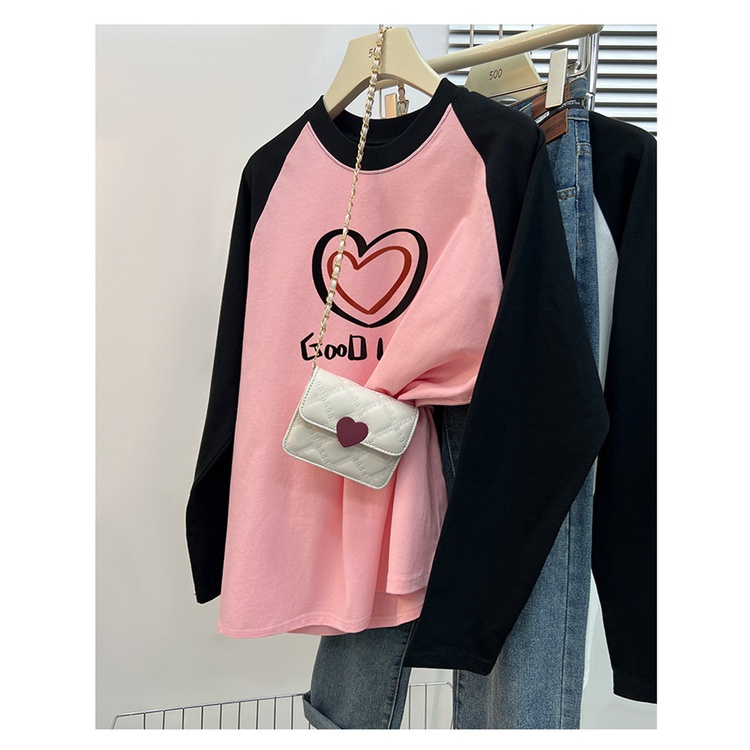 Áo Thun Tay Dài 100% cotton In Họa Tiết Thời Trang Hàn Quốc Cho Nữ