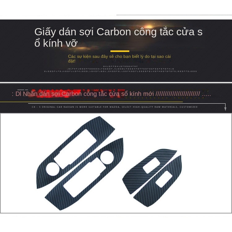 Miếng Dán Sợi carbon 3d Trang Trí Máy Điều Hòa Xe Hơi mazda cx5 cx5 mazda cx-5