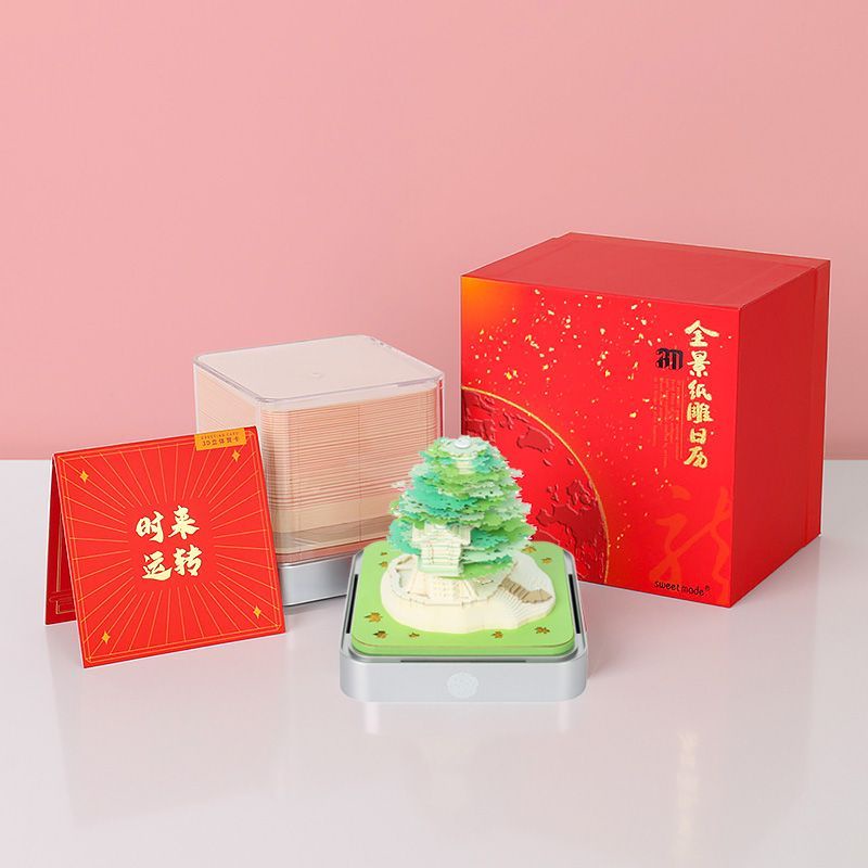 Lịch 3d 24 Tờ Ghi Chú Hình Ngôi Nhà Trên Cây Xinh Xắn