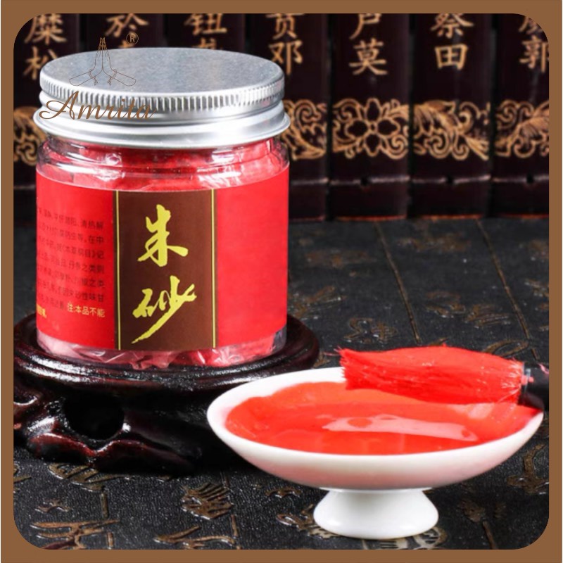 Bột chu sa thờ cúng 95gr , trấn trạch , khai quang, tẩy uế, trừ tà - chu sa ,thần sa, phong thủy - Amrita