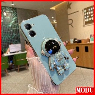 Ốp Điện Thoại Silicone Mềm Mạ Điện Chống Sốc Có Vòng Nhẫn Giá Đỡ Cho Realme c33 5g 2022