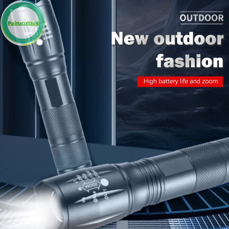 Đèn Pin led Quân Đội parucutin 980000Kính Viễn Vọng lm Phóng To 5 Chế Độ Không Có vn