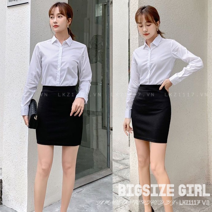 Chân Váy Công Sở Bigsize Chân Váy nữ ngắn lưng cao ôm body mùa xuân hè Phong cách Hàn Quốc Thời Trang đẹp