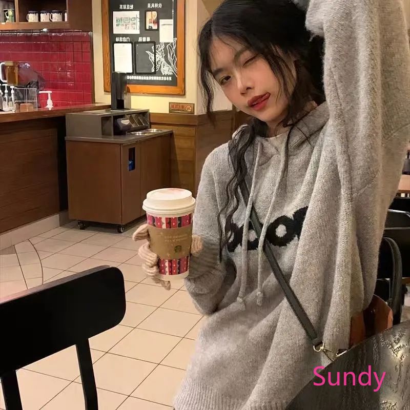 Áo Hoodie Màu Xám Thời Trang Thu Đông Hàn Quốc Cho Nữ