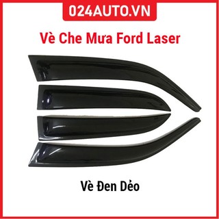 Vè che mưa ô tô Ford Laser Vè Đen, nhựa ABS cao cấp chắn mưa, cản bụi, trang trí xe hơi
