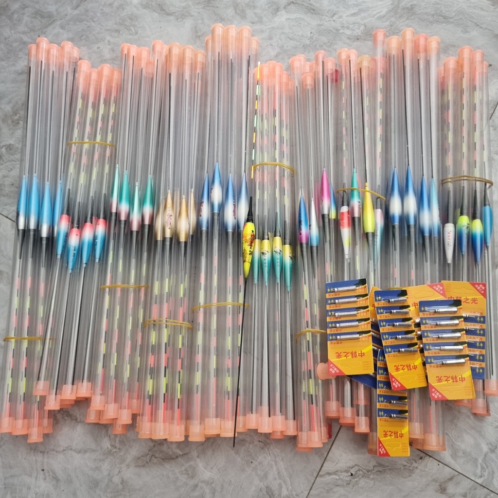 Combo hộp phao câu đài tặng phao điện và phao đài 6 quả kèm quà tặng vip