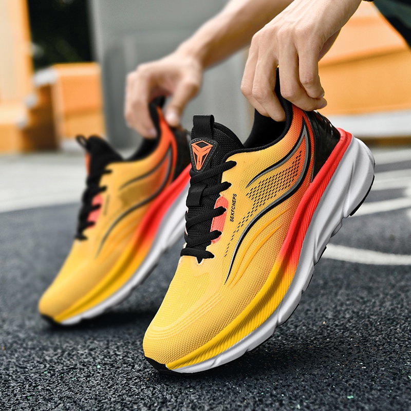 Giày đôi Giày chạy marathon đường dài Giày thể thao giảm xóc nam và nữ Size 36-45