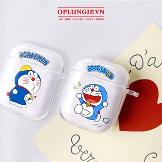 Ốp tai nghe Airpods 1 2 3 pro 2 i12 Doraemon vỏ ốp airpods case airpods silicon trong suốt