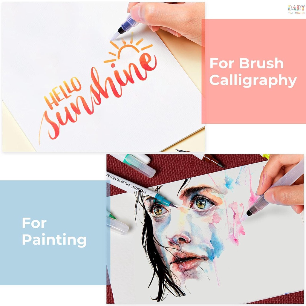 Bộ Cọ Vẽ Màu Nước Có Thể Nạp Lại  Cho Họa Sĩ Đánh Dấu Thư Pháp #babypatronusVn.vn. vn. vn. vn.