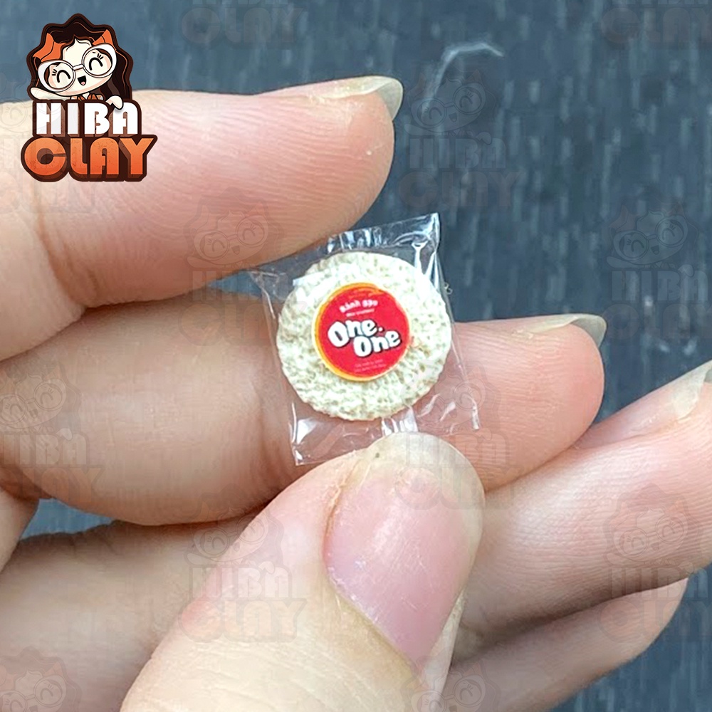 Mô hình gói bánh gạo tròn  Mini Food , đồ ăn tí hon, đồ ăn mini mô hình cho búp bê DIY