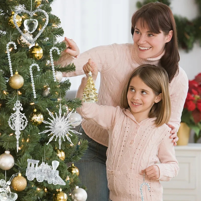 Chuông Treo Trang Trí Cây Thông Noel / Quà Tặng Trẻ Em / Quà Giáng Sinh Bằng Pha Lê acrylic Trong Suốt Nhiều Màu / Chúc Mừng Giáng Sinh