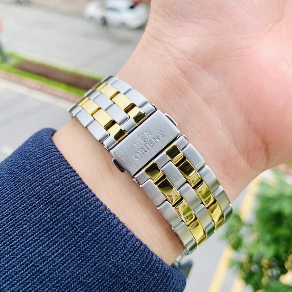 Đồng hồ chính hãng nam Orient Automatic RA-AC0F08G10B demi vàng- Máy cơ tự động - Kính Sapphire Chính Hãng