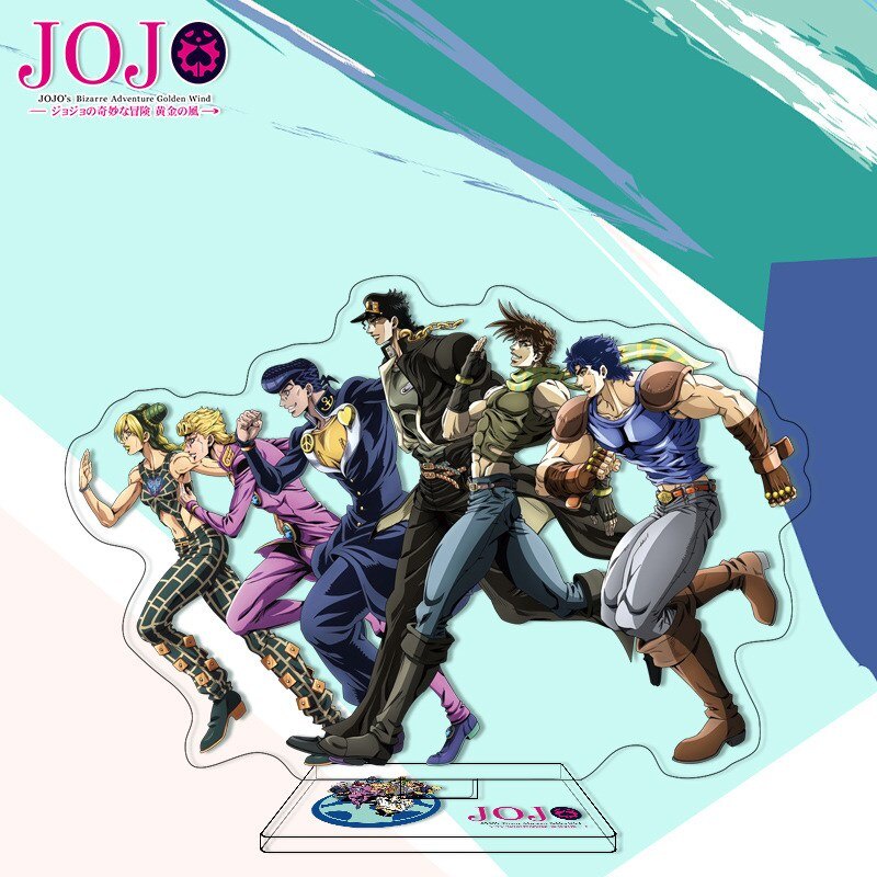 Mô hình Standee Anime Jojo's Bizarre Adventure Joseph Jotaro Yoshikage Rohan góc học tập để bàn làm việc cao 15cm