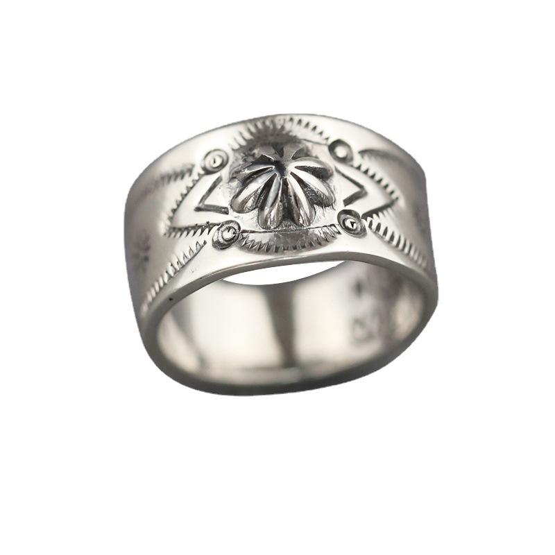 Nhẫn Hở Mạ Bạc 925 Hình Hoa Phong Cách Thái Lan Thời Trang Cho Nam