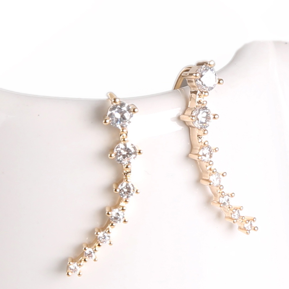 Khuyên Tai Thời Trang Hình Ngôi Sao Bảy Sao Đính Đá zircon