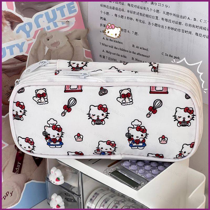 Sy2 Hộp Đựng Bút Chì Sức Chứa Lớn In Hình sanrio Hello Kitty Dễ Thương Cho Nữ ys2