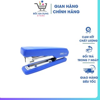 Dập ghim học sinh văn phòng Deli 15 trang tiện lợi, Ghim bấm giấy số 10 màu Xanh/Đen/Trắng