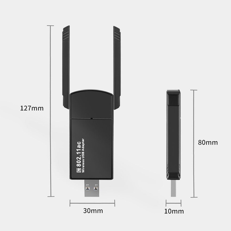 Chip usb Thu Sóng wifi 1300Mbps 2.4g / 5g Băng Tần Kép Cho pc
