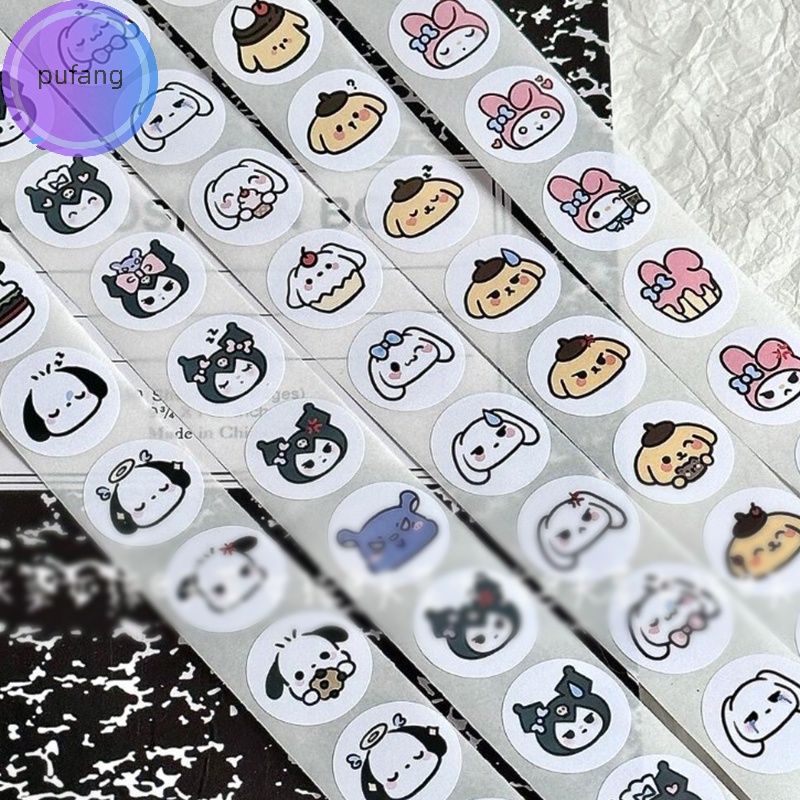 Pufang kawaii Sanrio 'S new round seal Nhãn Dán Trang Trí Sổ Tay Hình Cô Gái / Trái Tim Dễ Thương vn