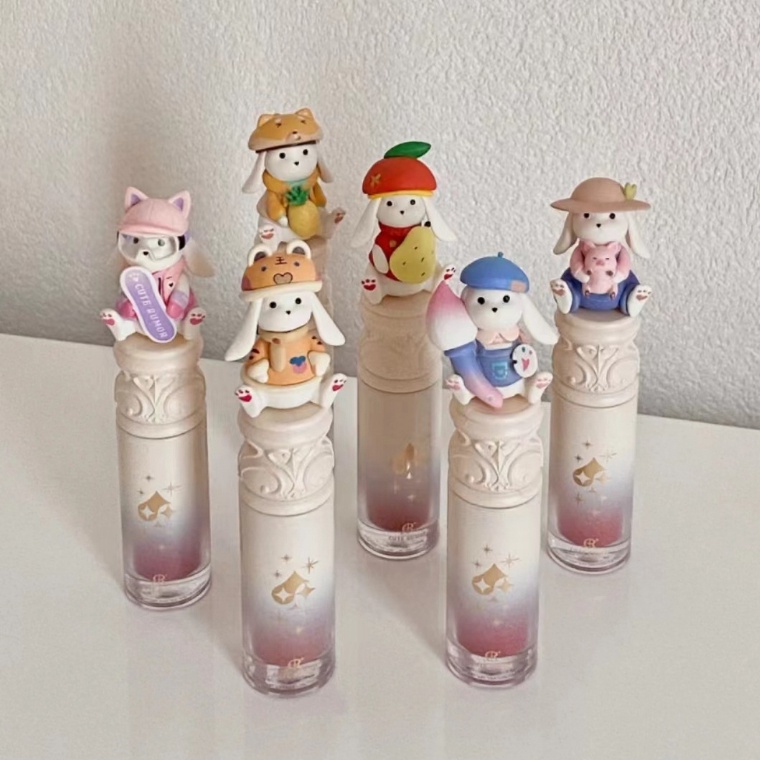 Ter Thỏ Trắng Đen Ngọc Bích - - Son Môi Bóng Mặt Trăng Thỏ PUMOR Dễ Thương