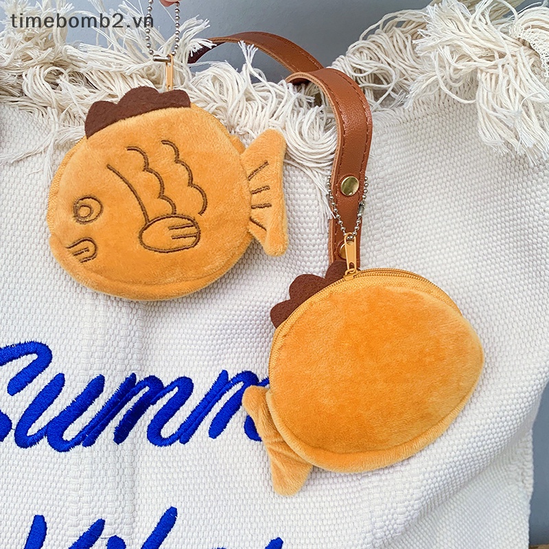 Móc Khóa Hình Búp Bê taiyaki Nhồi Bông Dễ Thương