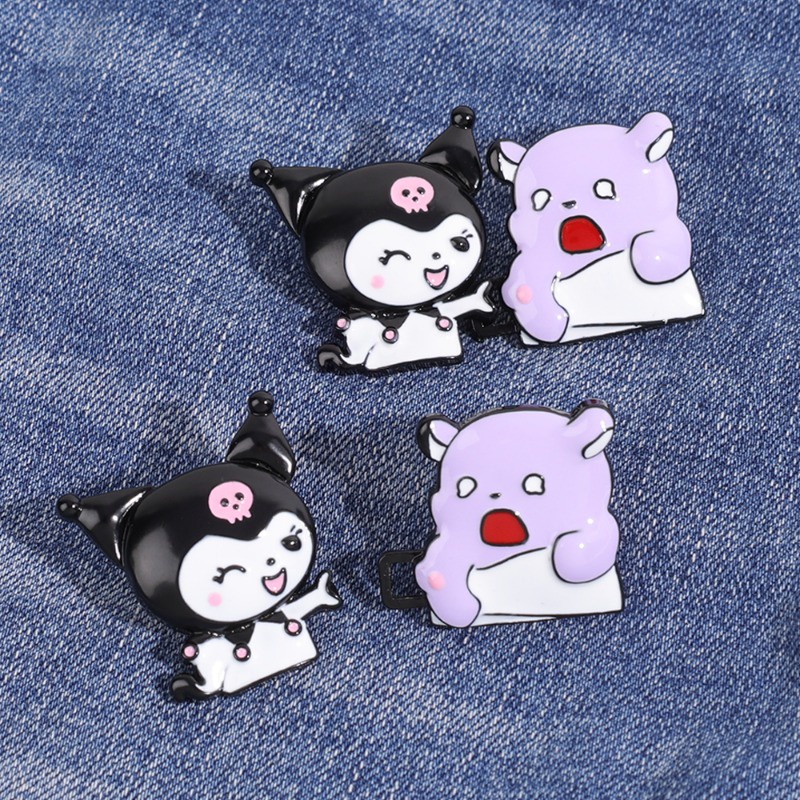 Nút Kim Loại Hình Gấu Hoạt Hình Dễ Thương Có Thể Tái Sử Dụng Gắn Lên Quần Jean Giảm Áp Lực