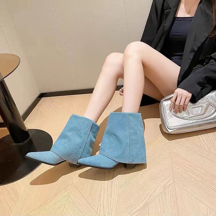 Bốt Cao Gót Mũi Nhọn Thời Trang Cá Tính Dành Cho Nữ / size 36-42