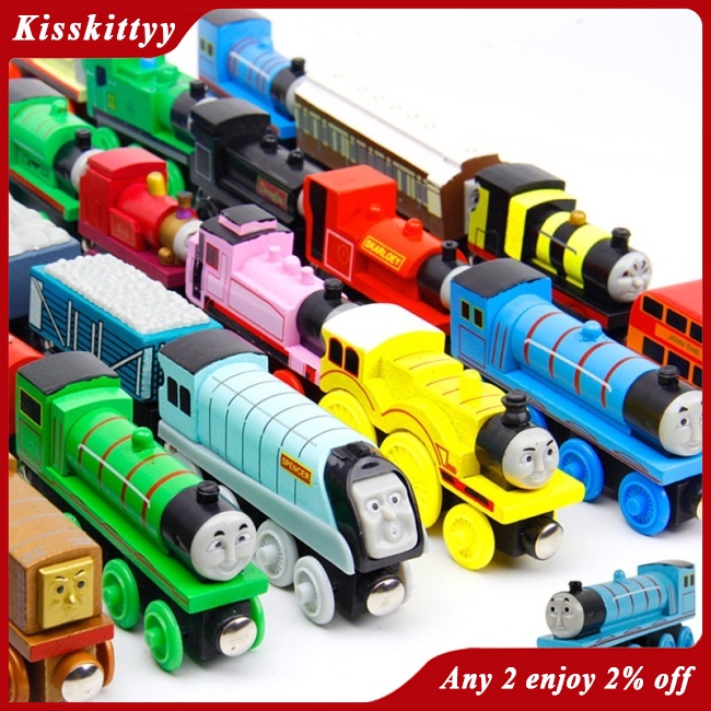 Kisskitty Bộ Đồ Chơi Đường Ray Xe Lửa thomas and friends Bằng Hợp Kim Gỗ Có Nam Châm Dễ Thương