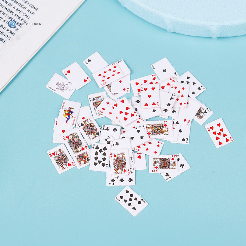 1:12 dễ thương trò chơi thu nhỏ chơi bài xì phé mini nhà búp bê trang trí nhà mới